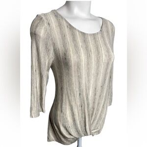 W5 Woman's Striped Twist Front Top Large